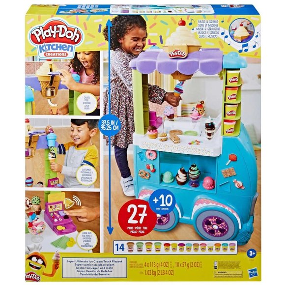 New Play-Doh Kitchen Creations Super Ultimate Ice Cream Truck Playset